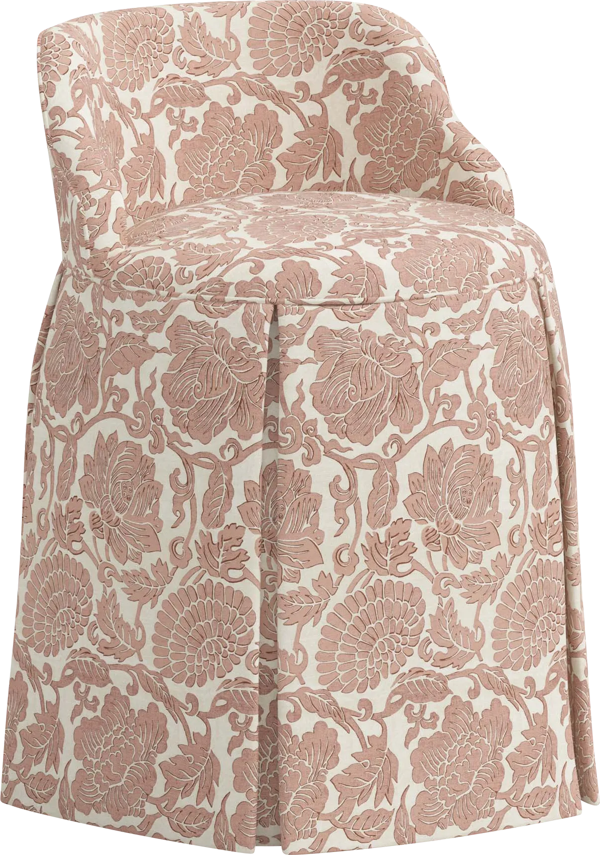 Ifanna Pink Skirted Vanity Chair - Thumbnail - Image 1