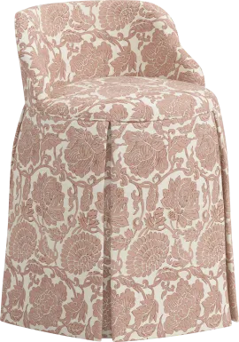 Ifanna Pink Skirted Vanity Chair