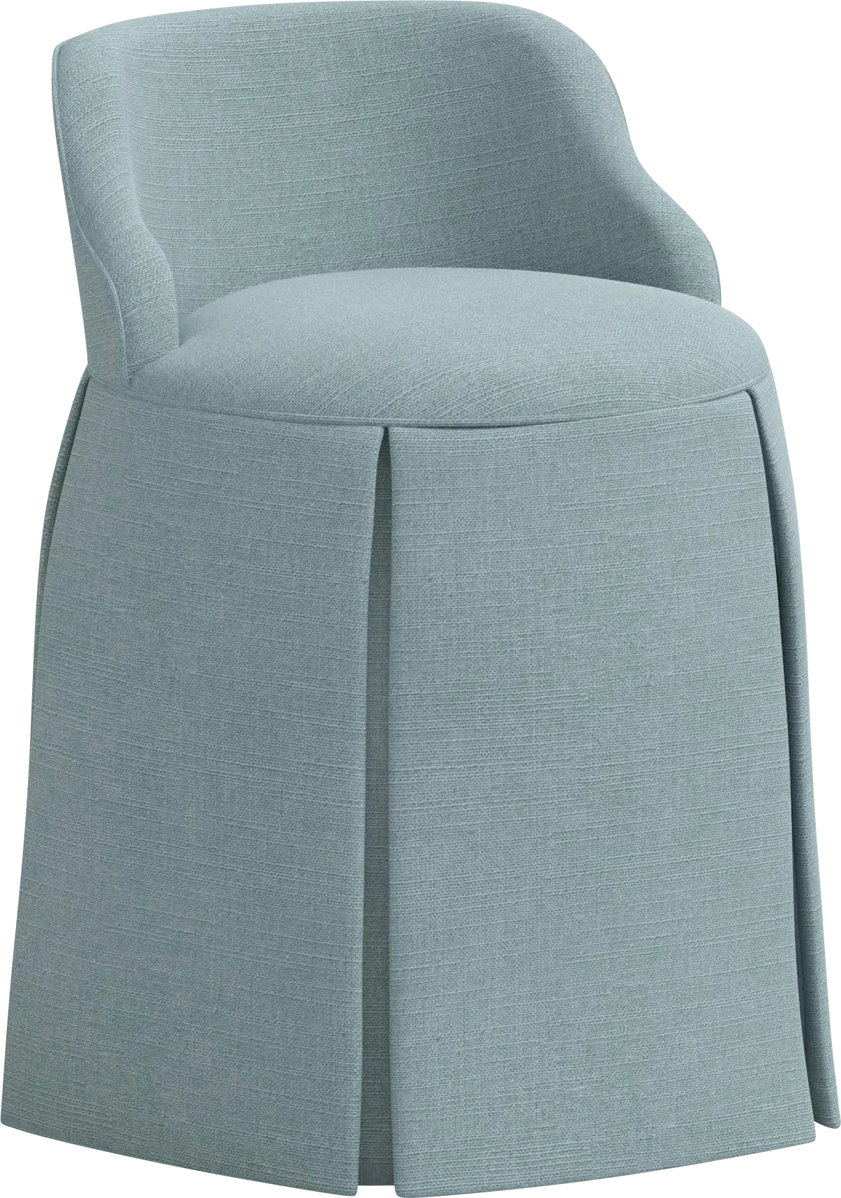 Ifanna Blue Skirted Vanity Chair - Thumbnail - Image 1