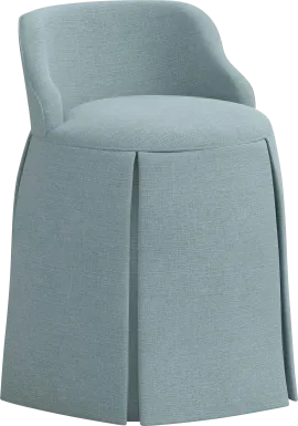Ifanna Blue Skirted Vanity Chair