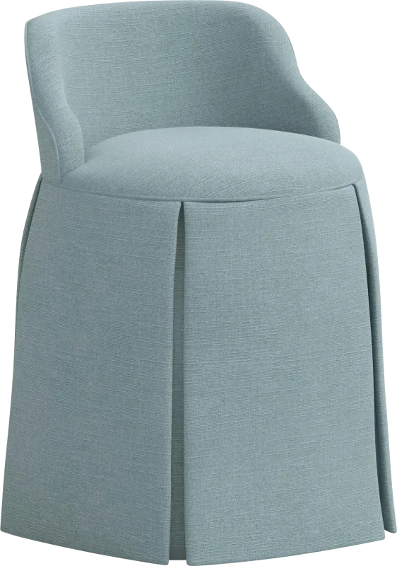 Ifanna Blue Skirted Vanity Chair