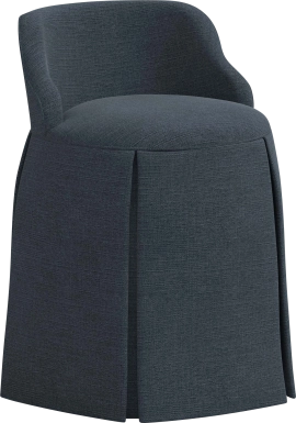Ifanna Dark Blue Skirted Vanity Chair