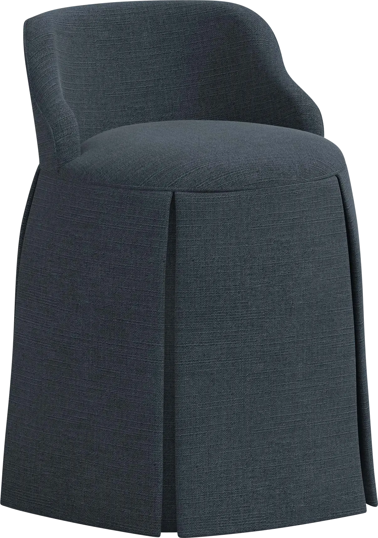 Ifanna Dark Blue Skirted Vanity Chair