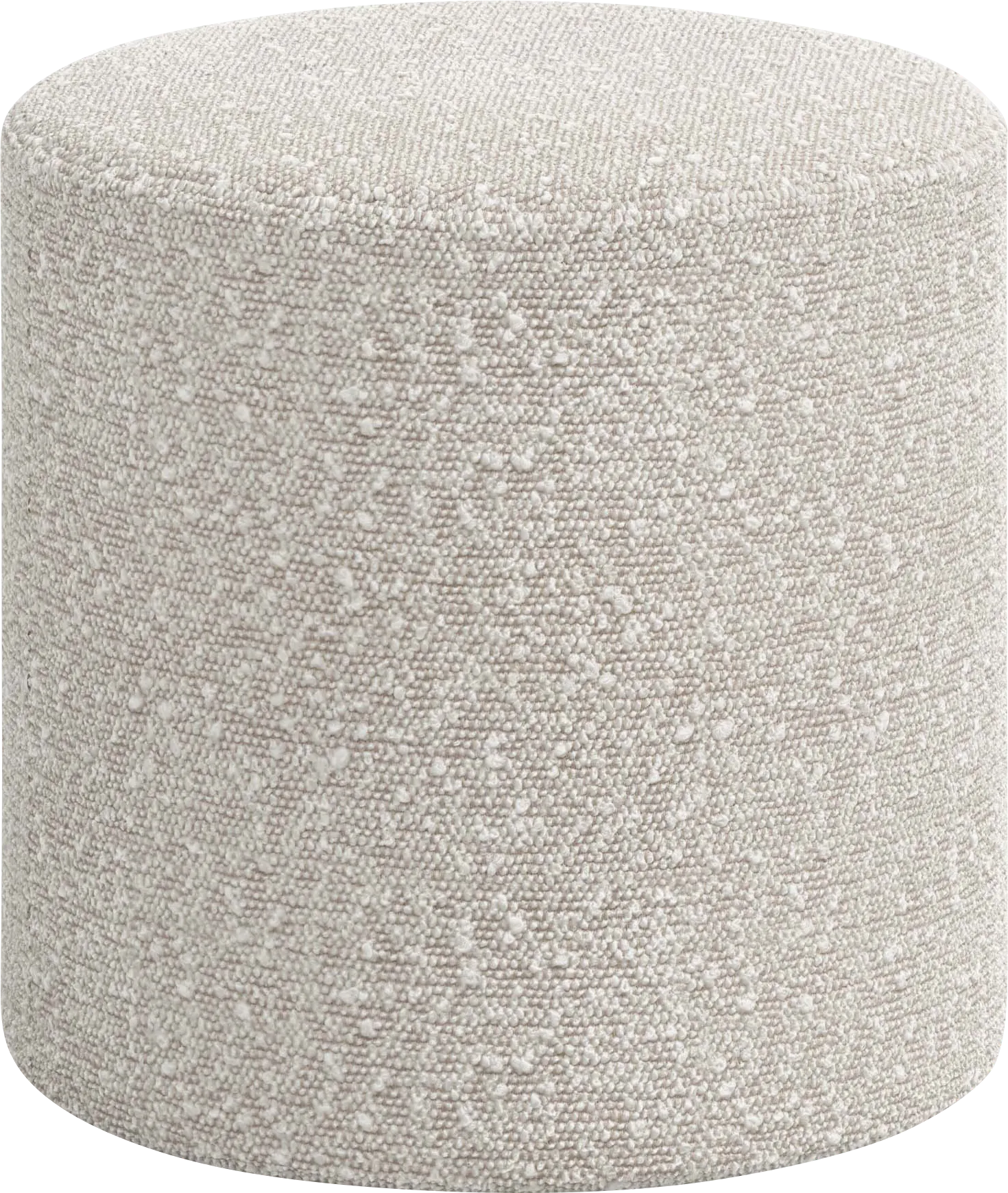 Moyle White Ottoman - Image 1