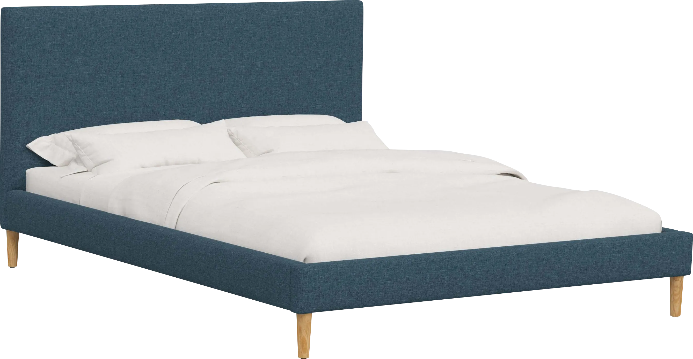 Cenwyn Dark Blue Twin Platform Bed - Thumbnail - Image 1