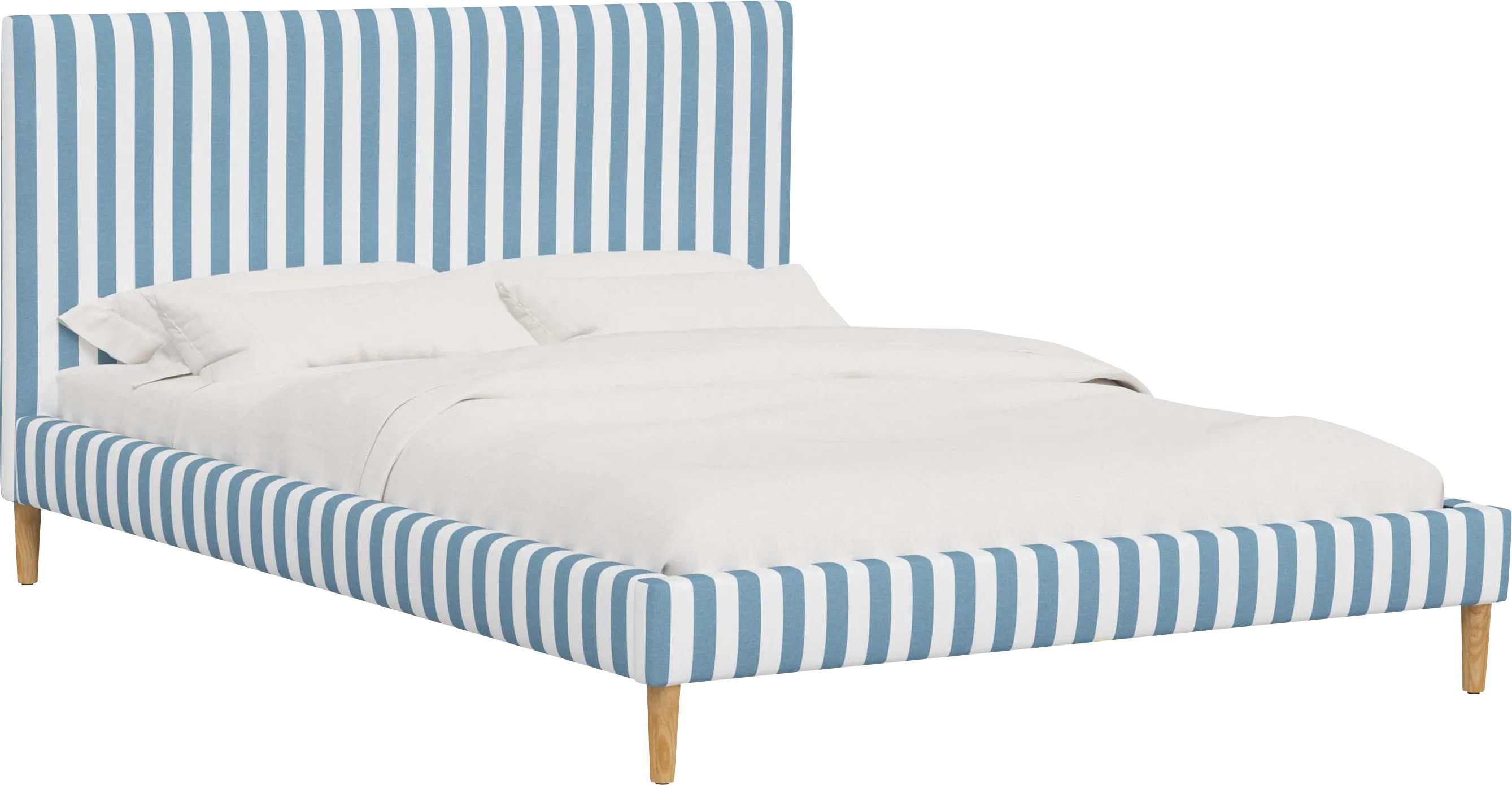 Cenwyn Blue King Platform Bed - Thumbnail - Image 1