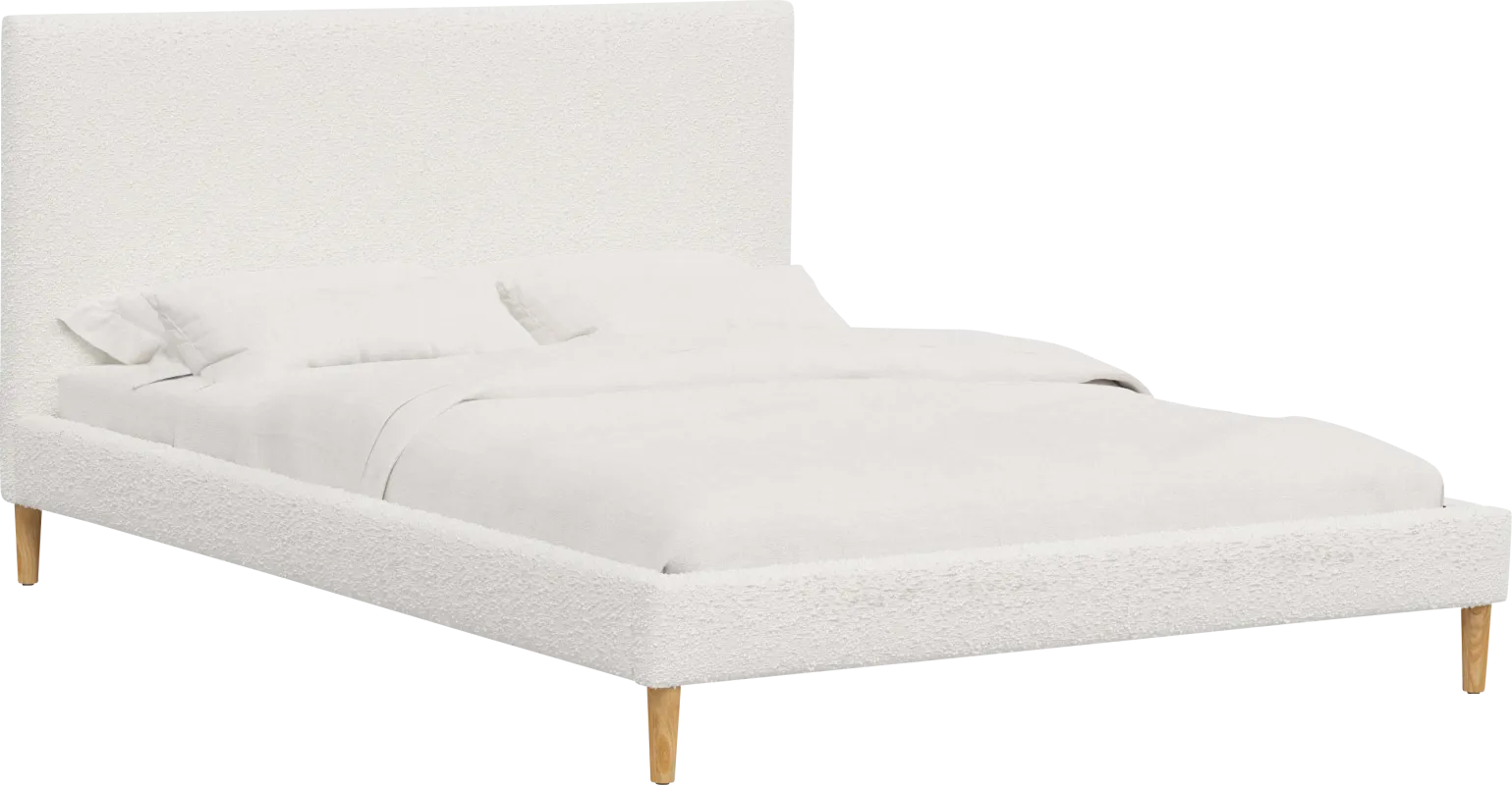 Cenwyn Off-White King Platform Bed