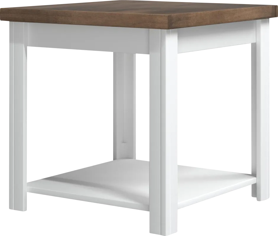 Trisano White End Table