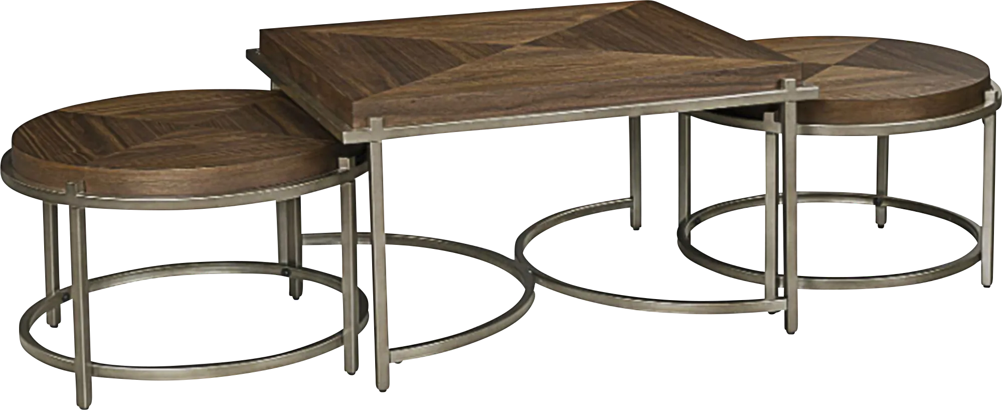 Giuia Brown Nesting Table, Set of 3 - Thumbnail - Image 1