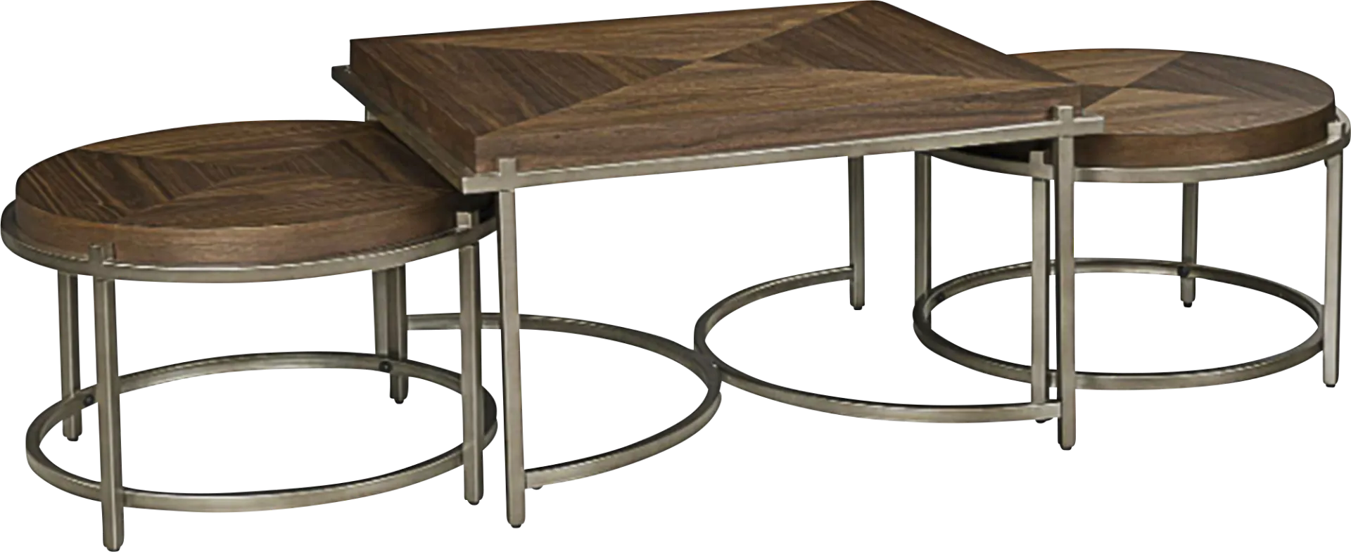 Giuia Brown Nesting Table, Set of 3 - Image 1