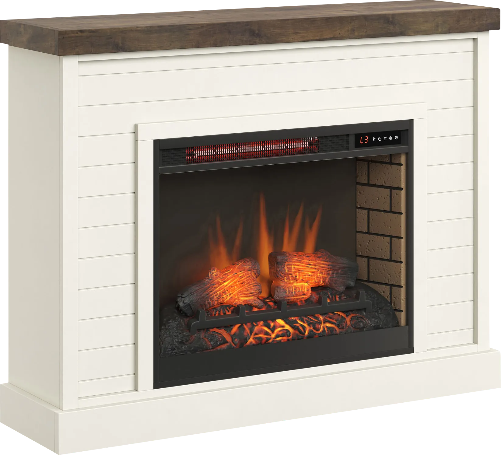 Trisano White 48in. Console with Electric Fireplace - Image 1