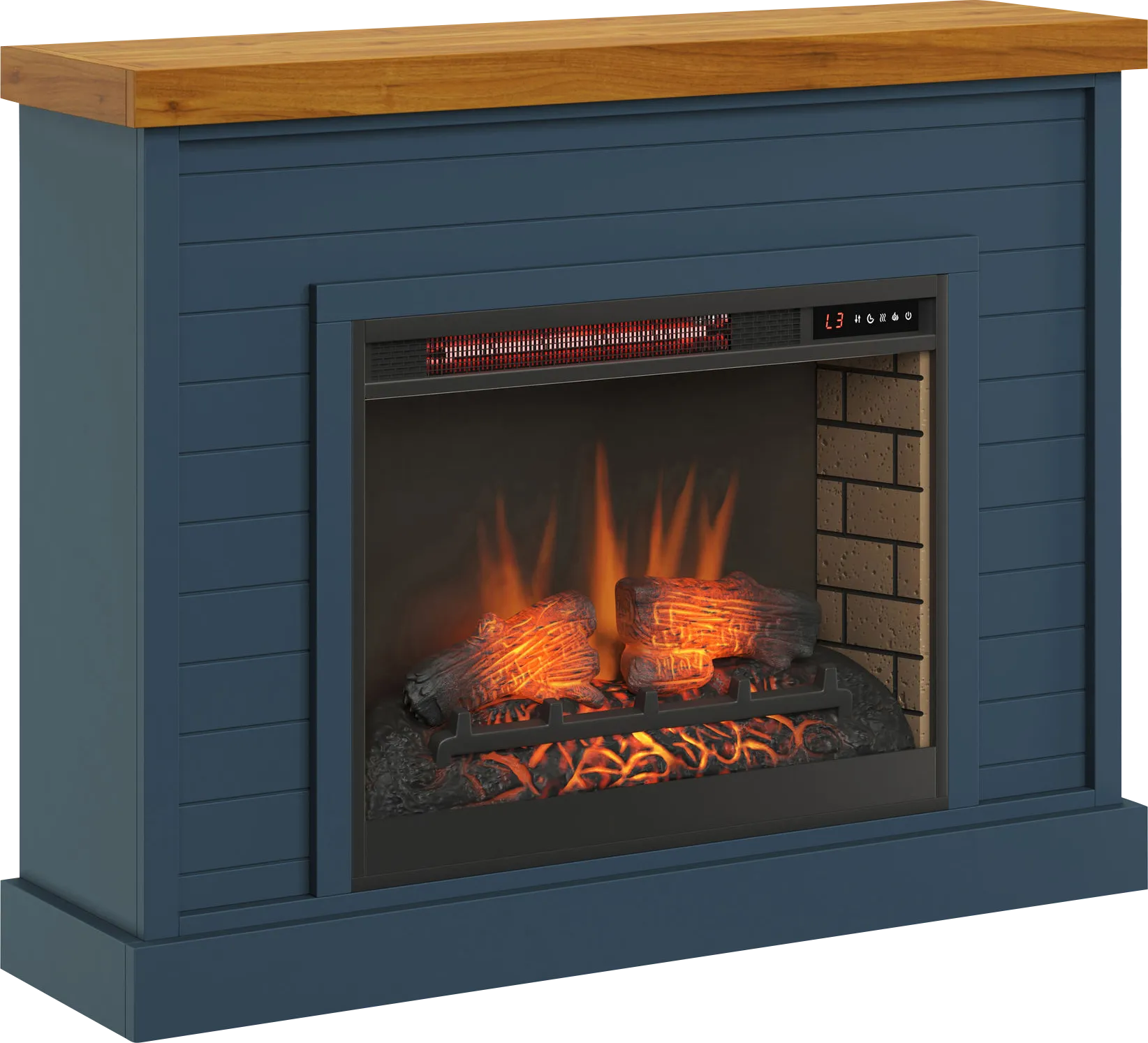 Trisano Blue 48in. Console with Electric Fireplace - Image 1