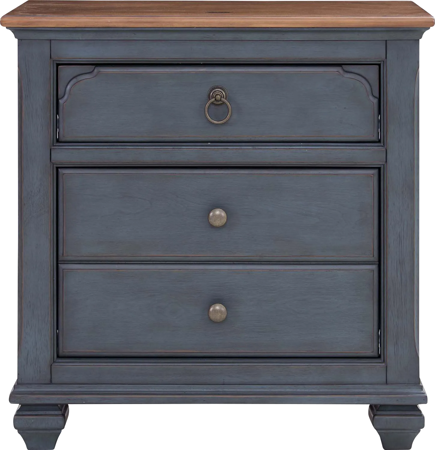 Amoyr Blue Nightstand - Image 1