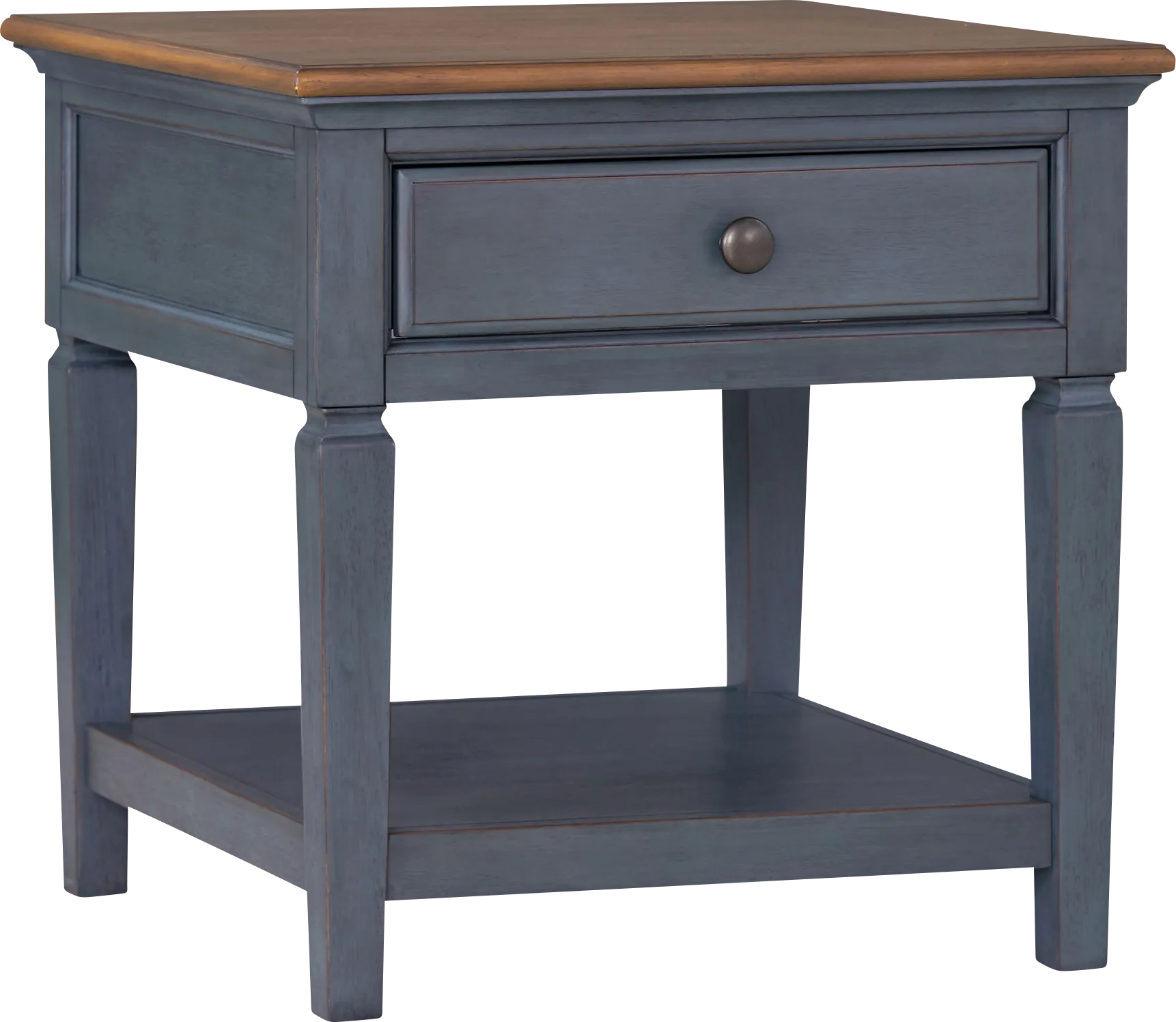 Amoyr Blue End Table - Thumbnail - Image 1