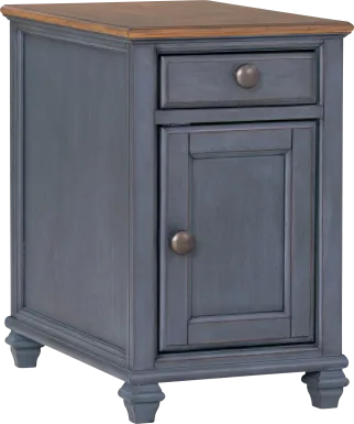 Amoyr Blue Chairside Table