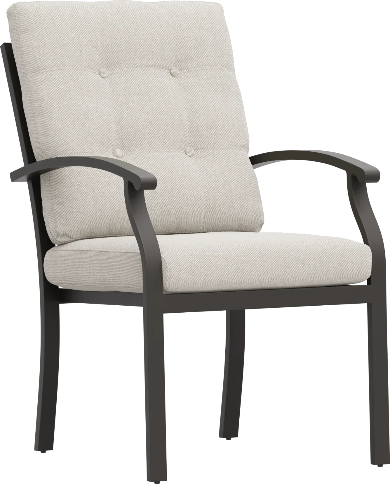 Lake Breeze Aged Bronze Outdoor Dining Chair with Desert Cushions - Image 2