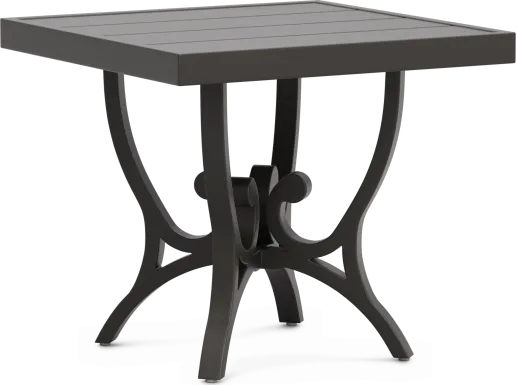 Lake Breeze Aged Bronze Square Outdoor End Table