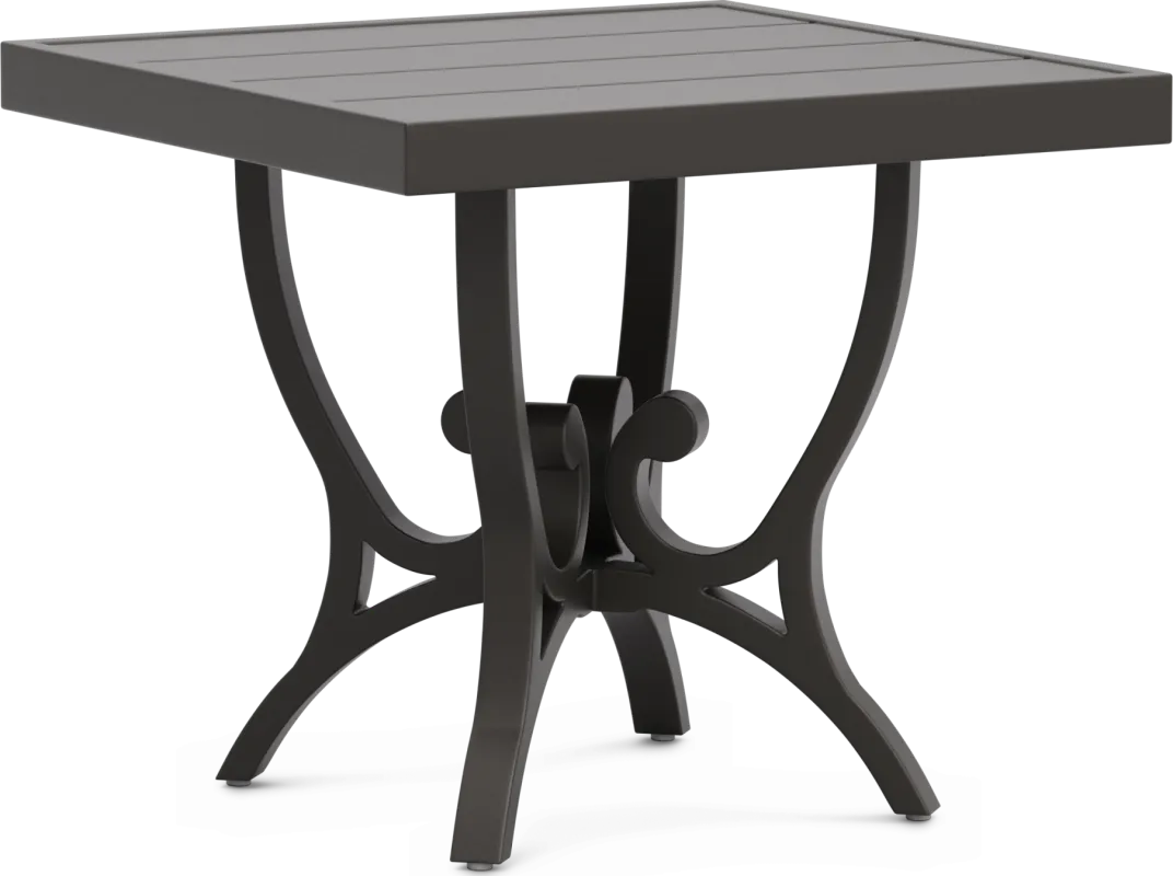 Lake Breeze Aged Bronze Square Outdoor End Table