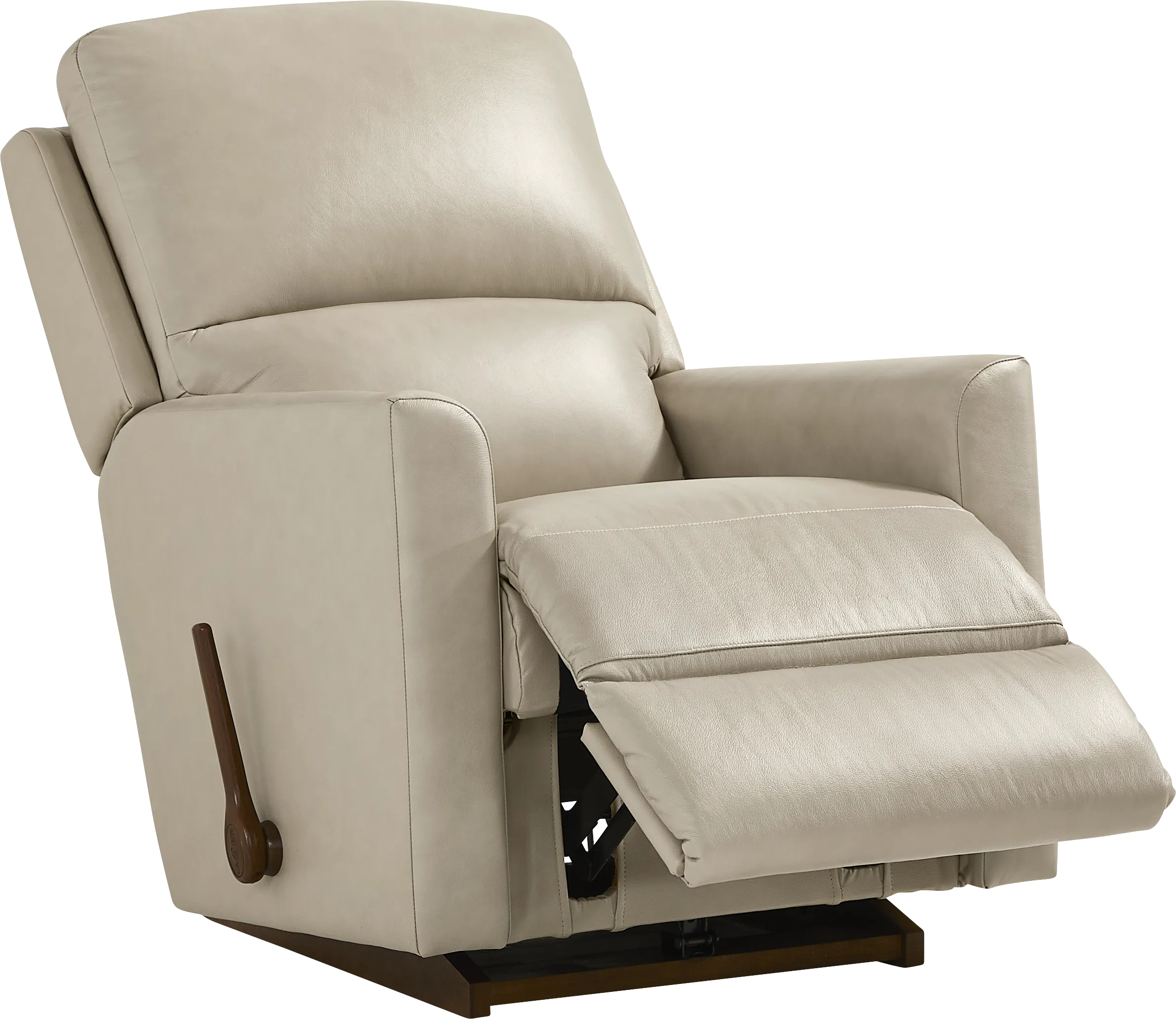 La-Z-Boy Wynne I Gray Leather Rocker Recliner - Thumbnail - Image 1