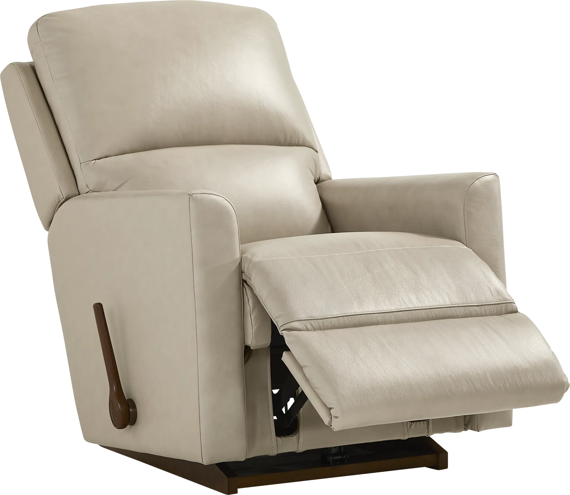 La-Z-Boy Wynne I Gray Leather Rocker Recliner - Image 1