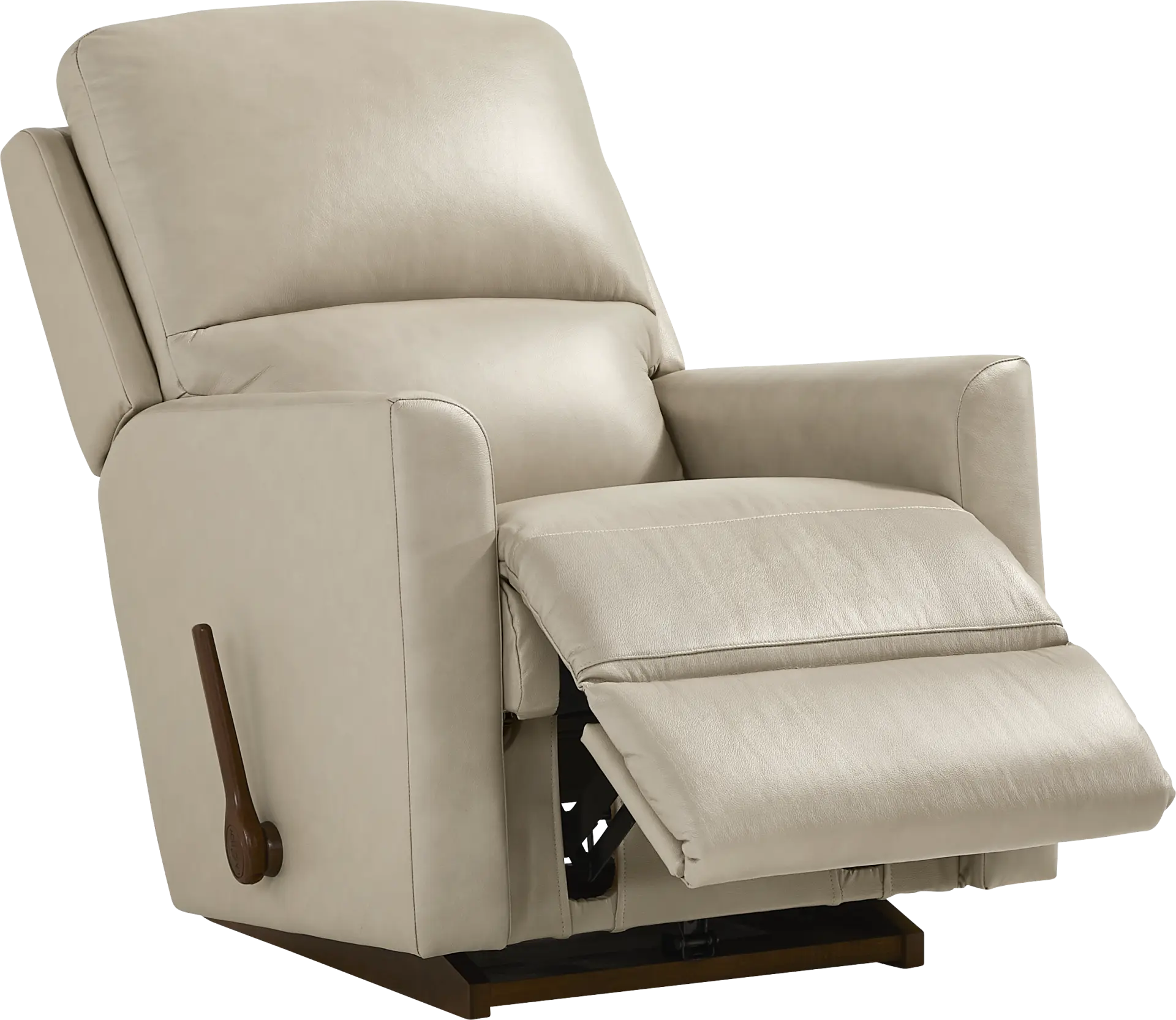 La-Z-Boy Wynne I Gray Leather Rocker Recliner