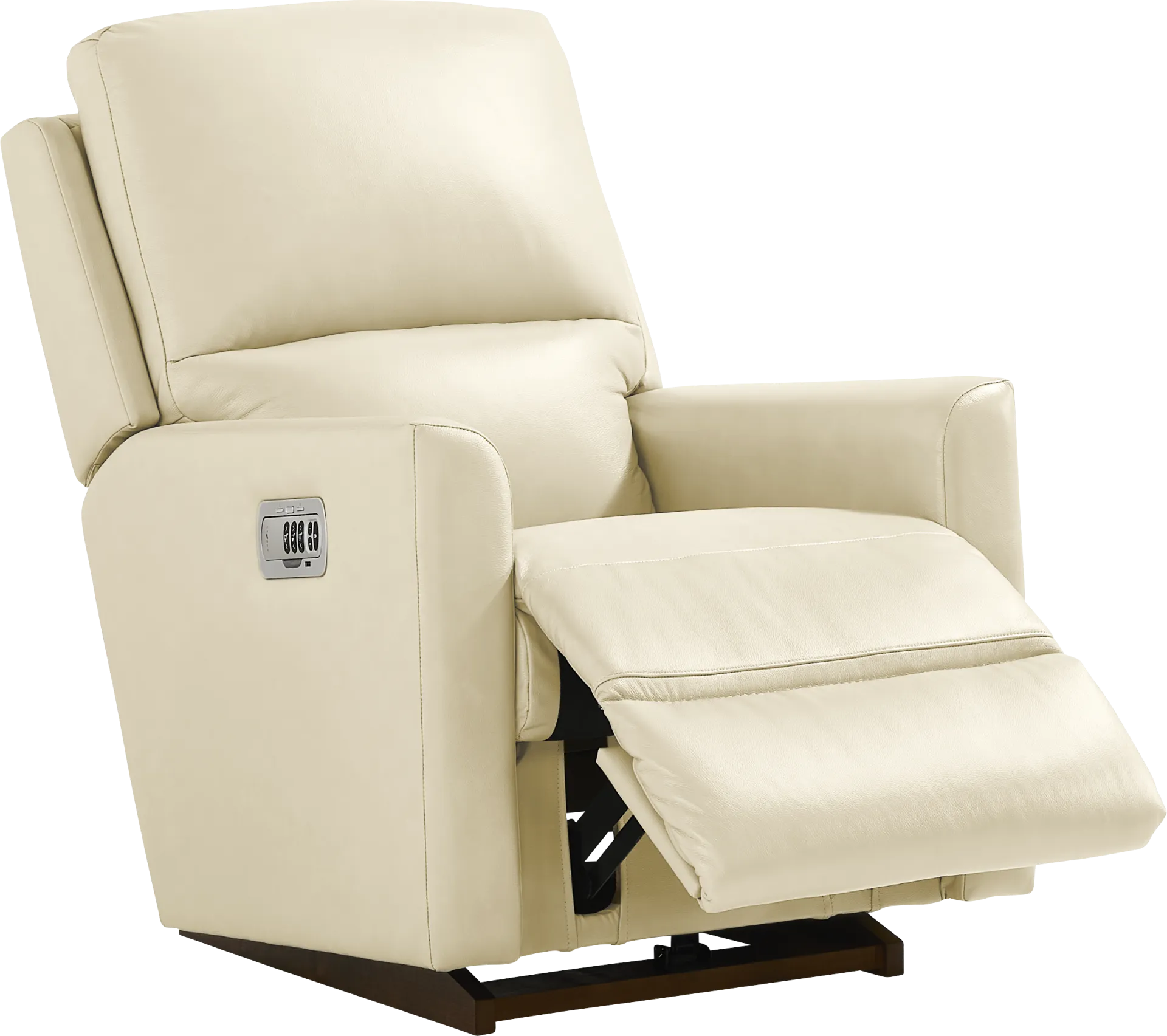 La-Z-Boy Wynne III Ivory Leather Dual Power Recliner - Image 1