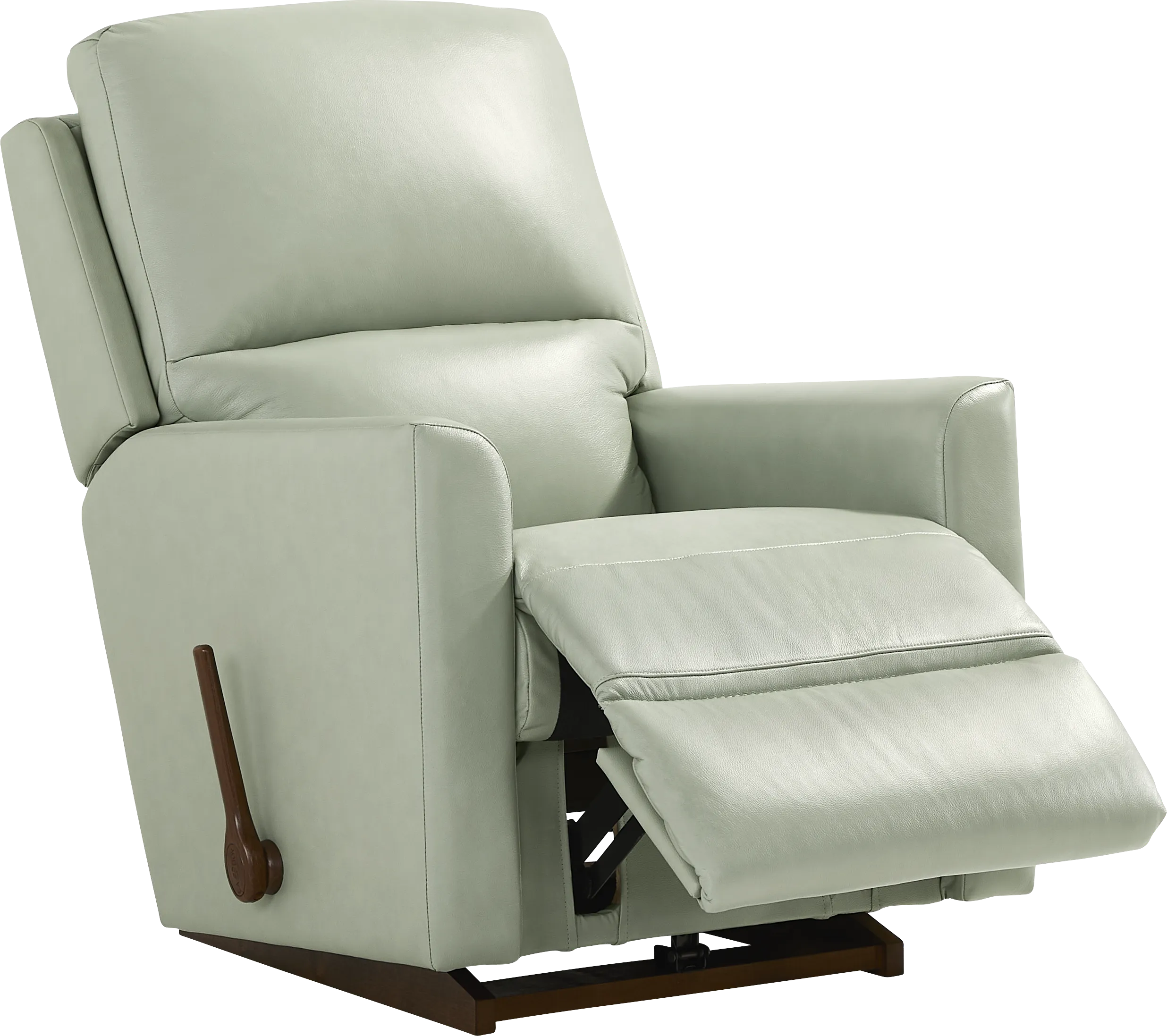 La-Z-Boy Wynne I Seafoam Leather Rocker Recliner - Thumbnail - Image 1
