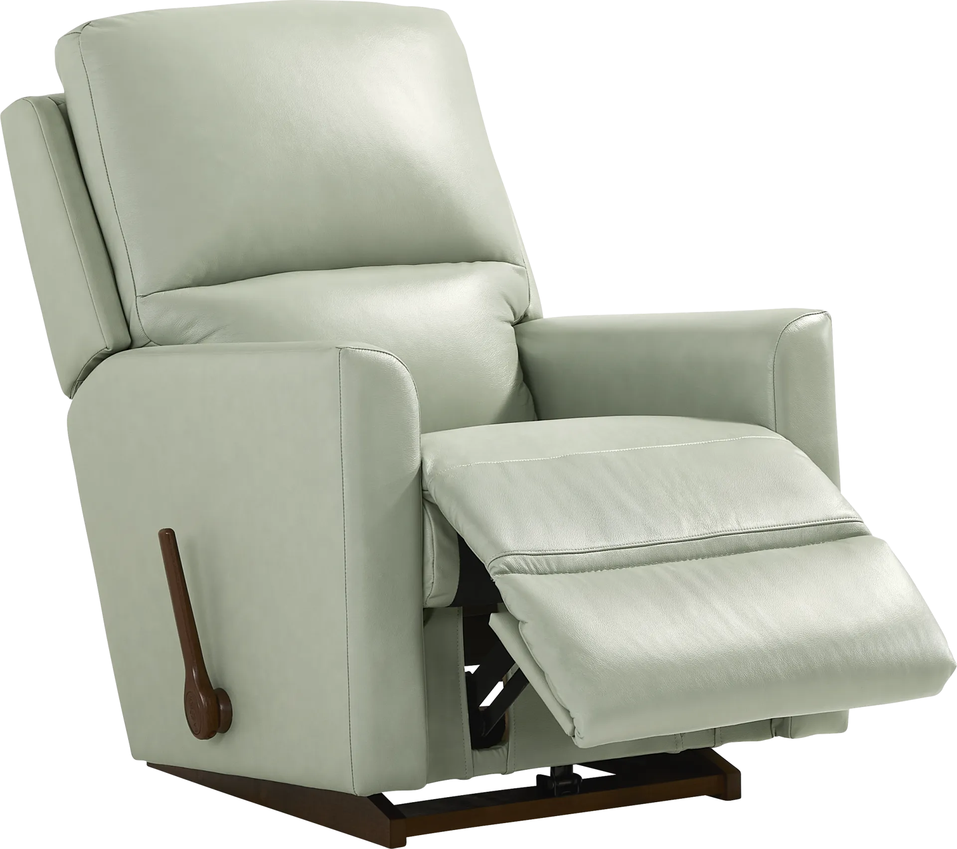 La-Z-Boy Wynne I Seafoam Leather Rocker Recliner - Image 1