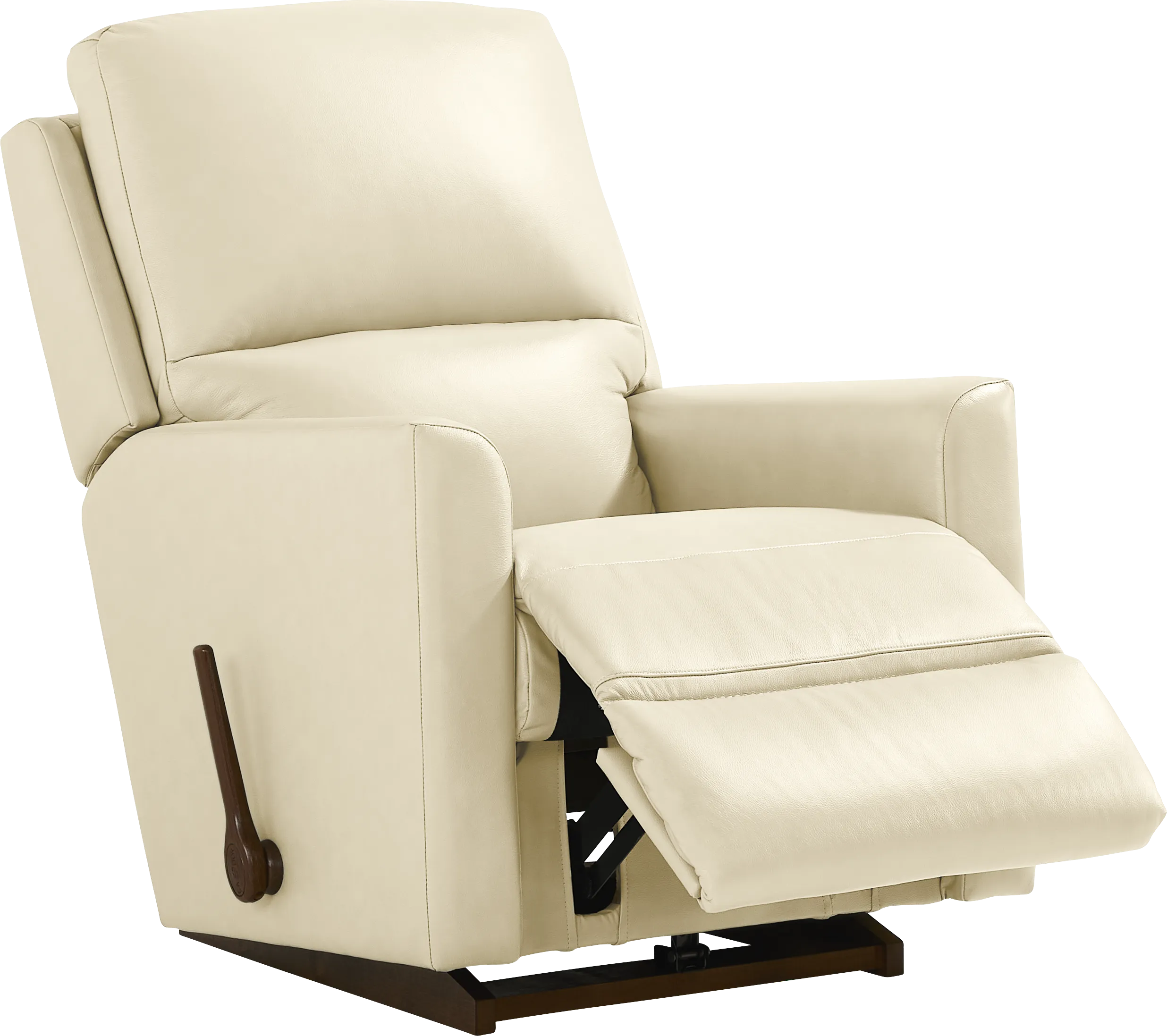 La-Z-Boy Wynne I Ivory Leather Rocker Recliner - Thumbnail - Image 1