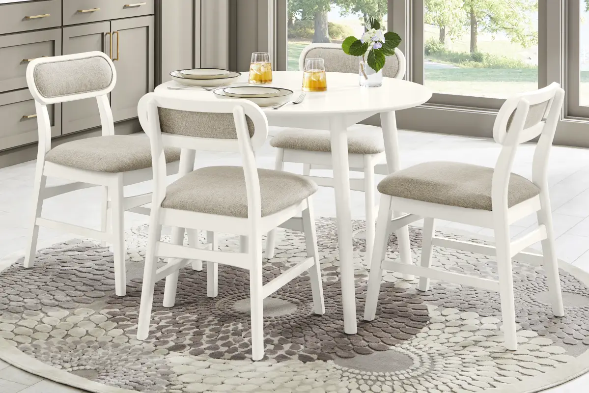 Watertown White 5 Pc Round Dining Room
