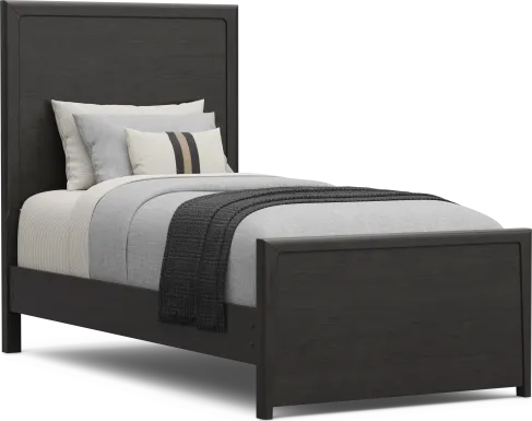 Kids Stardust Charcoal Twin Panel Bed