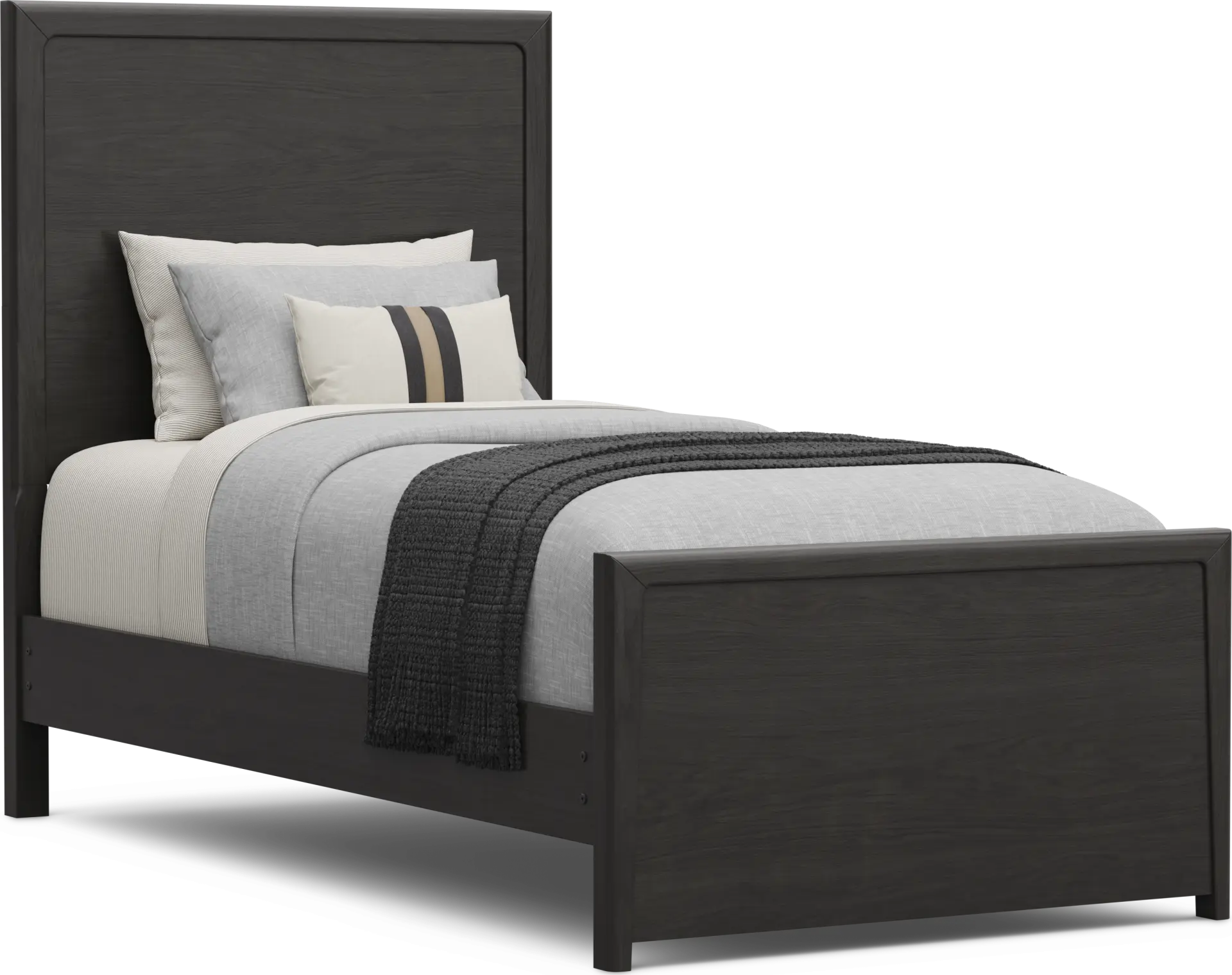 Kids Stardust Charcoal Twin Panel Bed