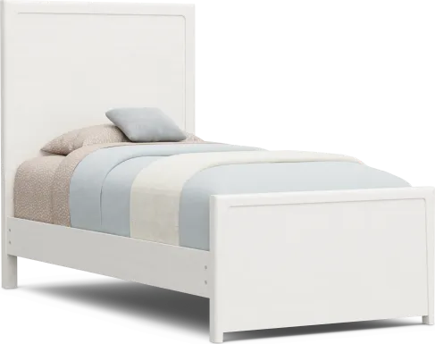 Kids Stardust Pearlized White Twin Panel Bed