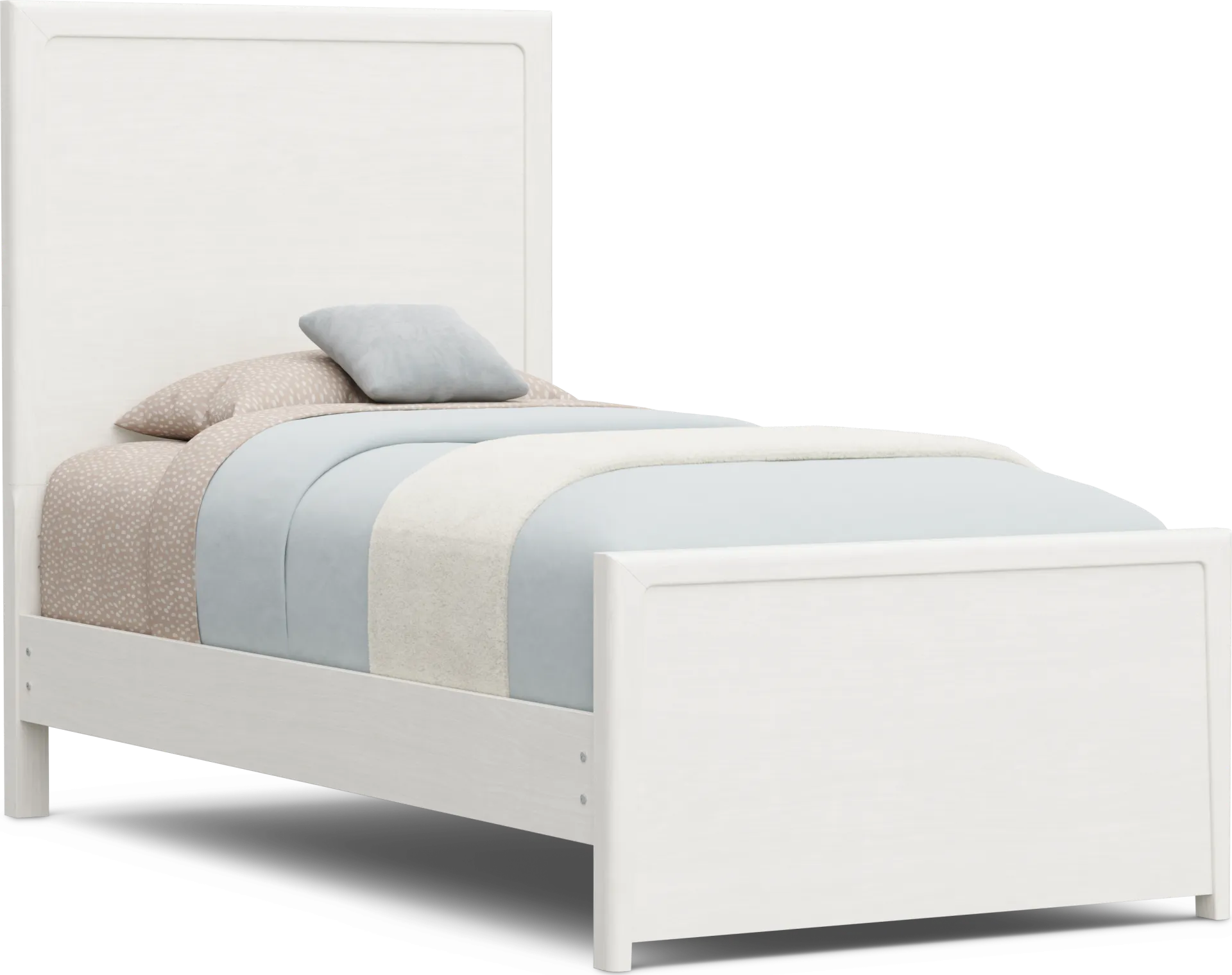 Kids Stardust Pearlized White Twin Panel Bed - Image 1