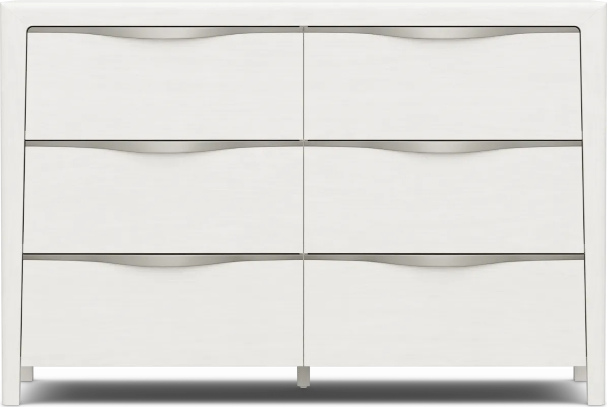 Kids Stardust Pearlized White Dresser