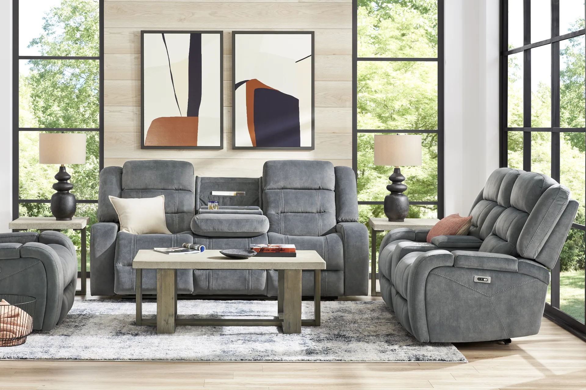 McKinley Graphite Power Reclining Sofa - Image 1