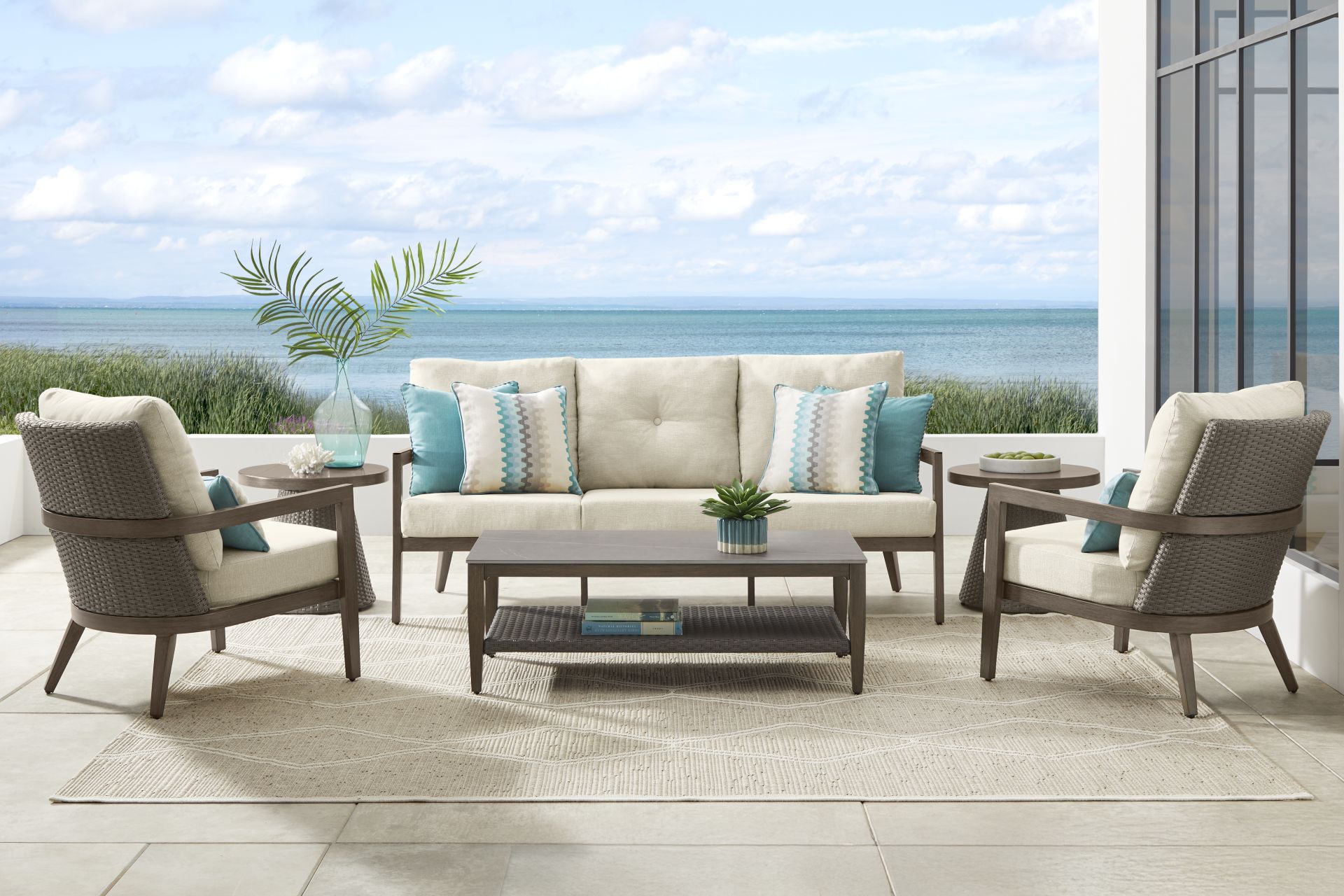 Point Reyes Brown 3 Pc Seating Set - Image 1