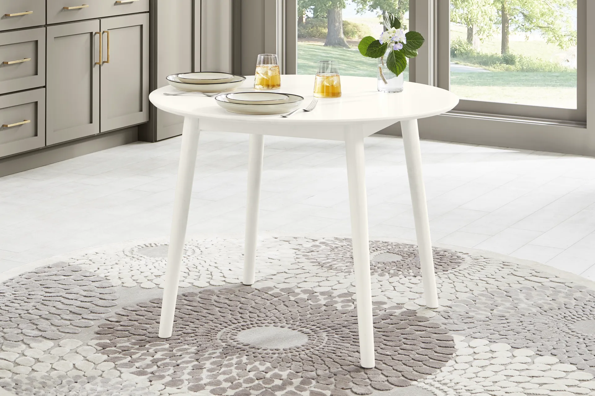 Watertown White Round Dining Table - Image 3