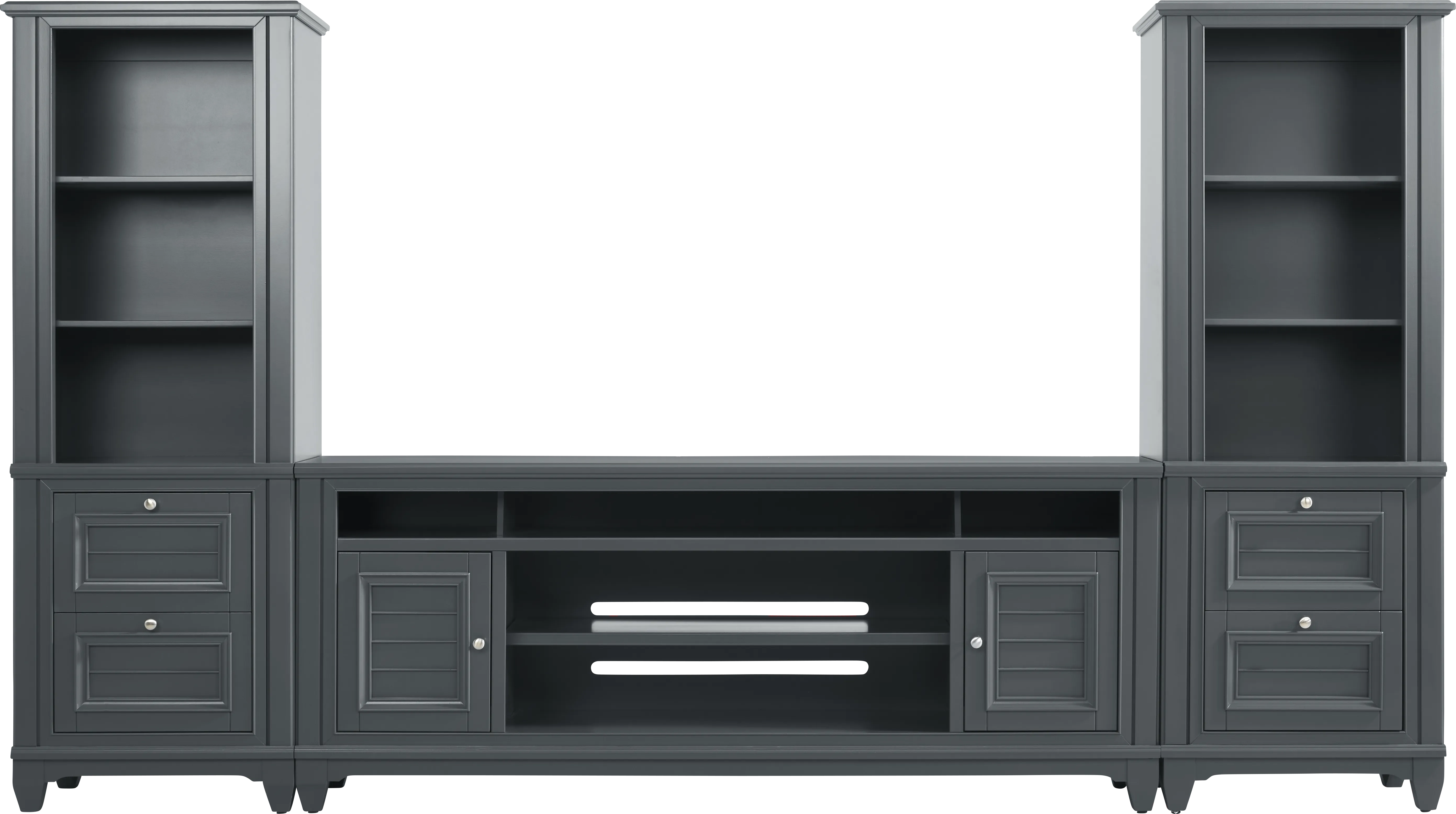 Hilton Head Graphite 3 Pc Wall Unit with 82 in. Console - Thumbnail - Image 1