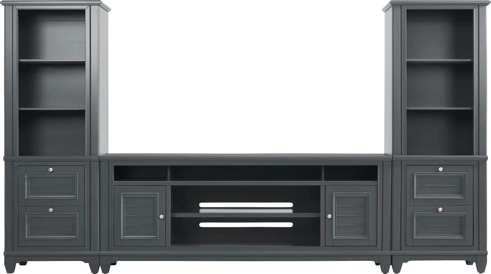 Hilton Head Graphite 3 Pc Wall Unit with 82 in. Console