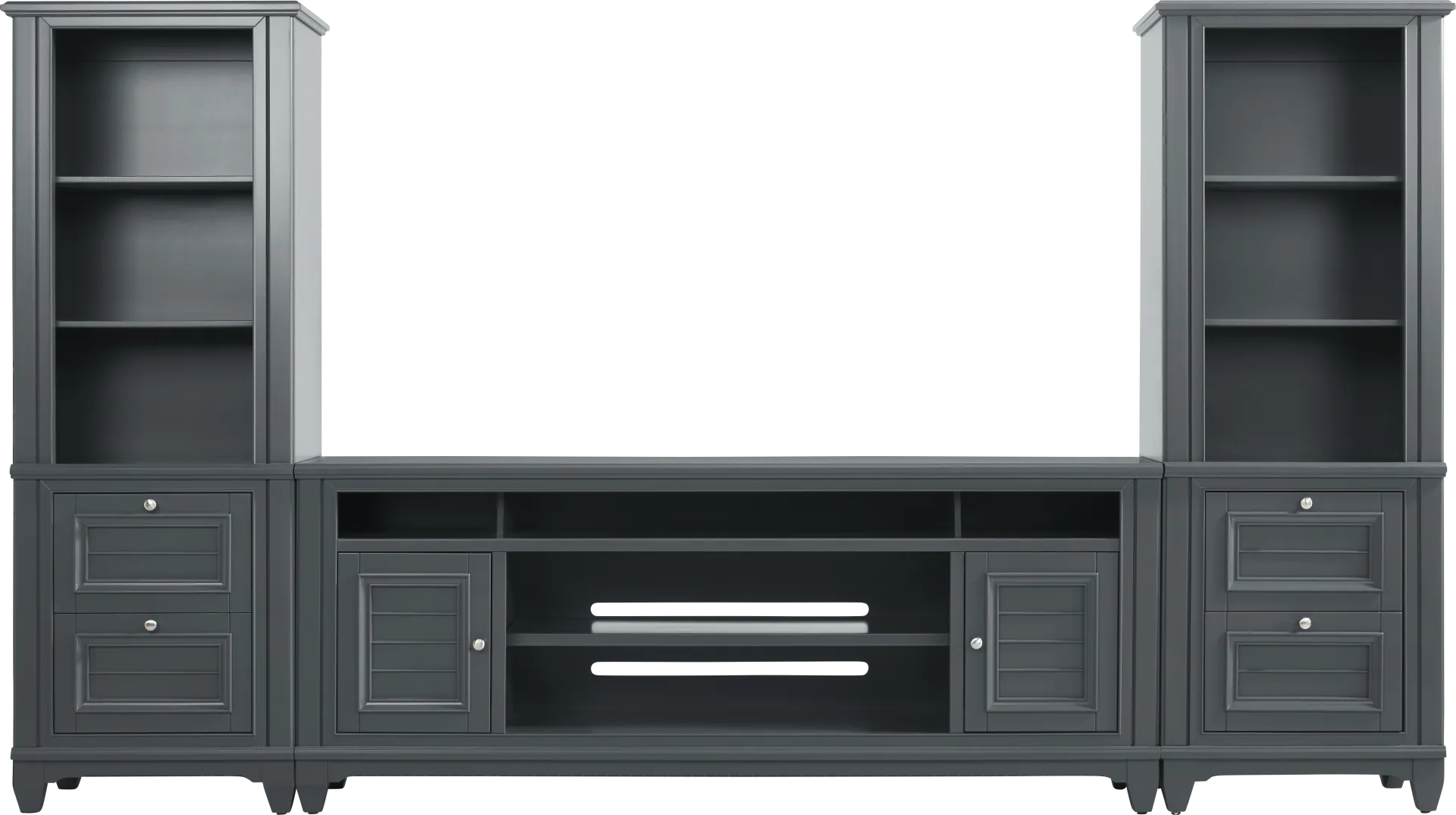 Hilton Head Graphite 3 Pc Wall Unit with 82 in. Console - Image 1