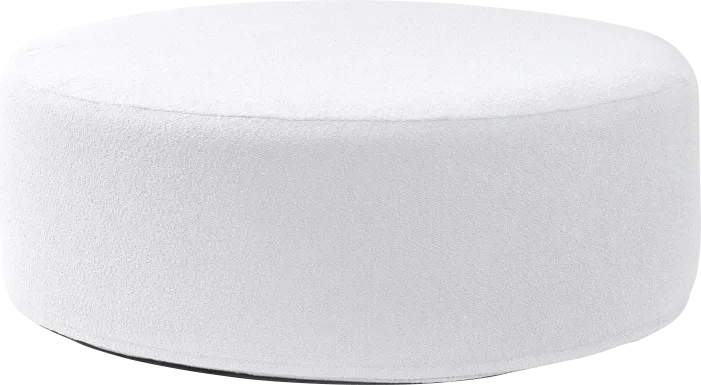 Bevina II White Large Ottoman