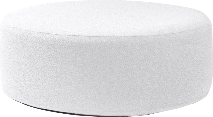 Bevina II White Large Ottoman