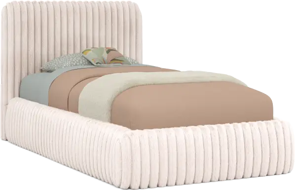Kids Charlize Pink Twin Upholstered Bed
