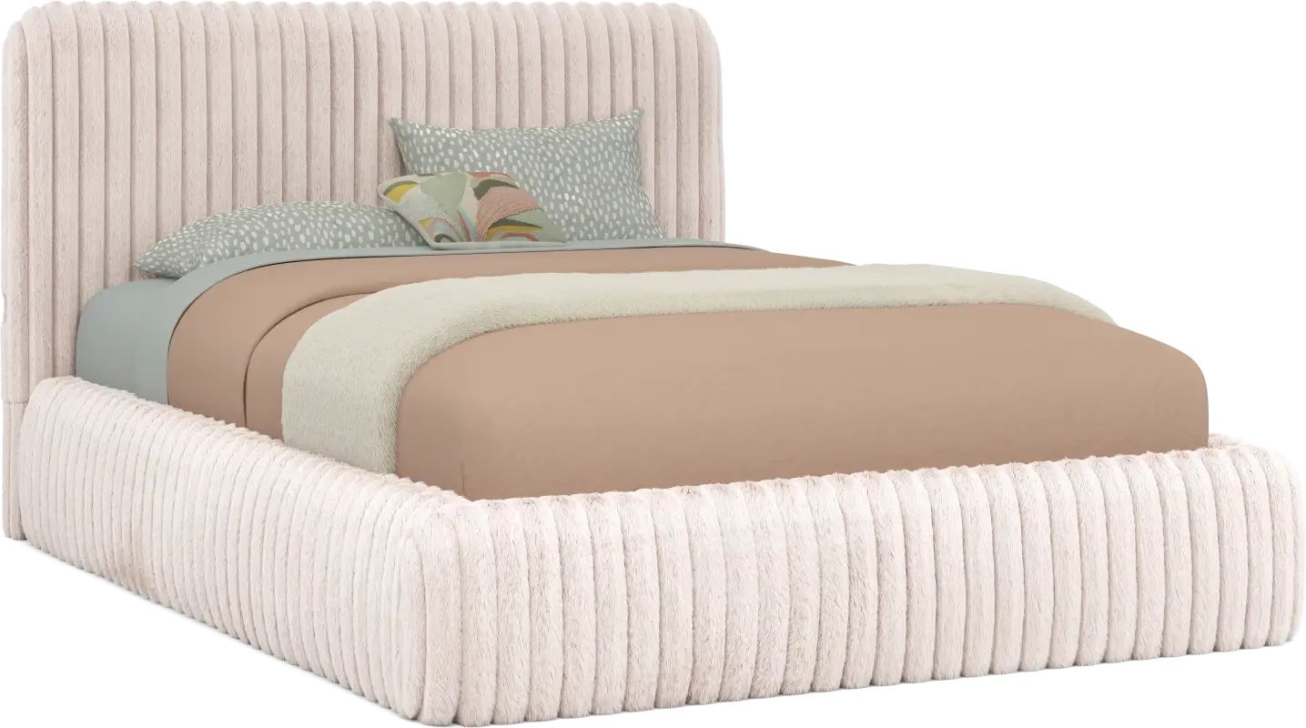 Kids Charlize Pink Full Upholstered Bed