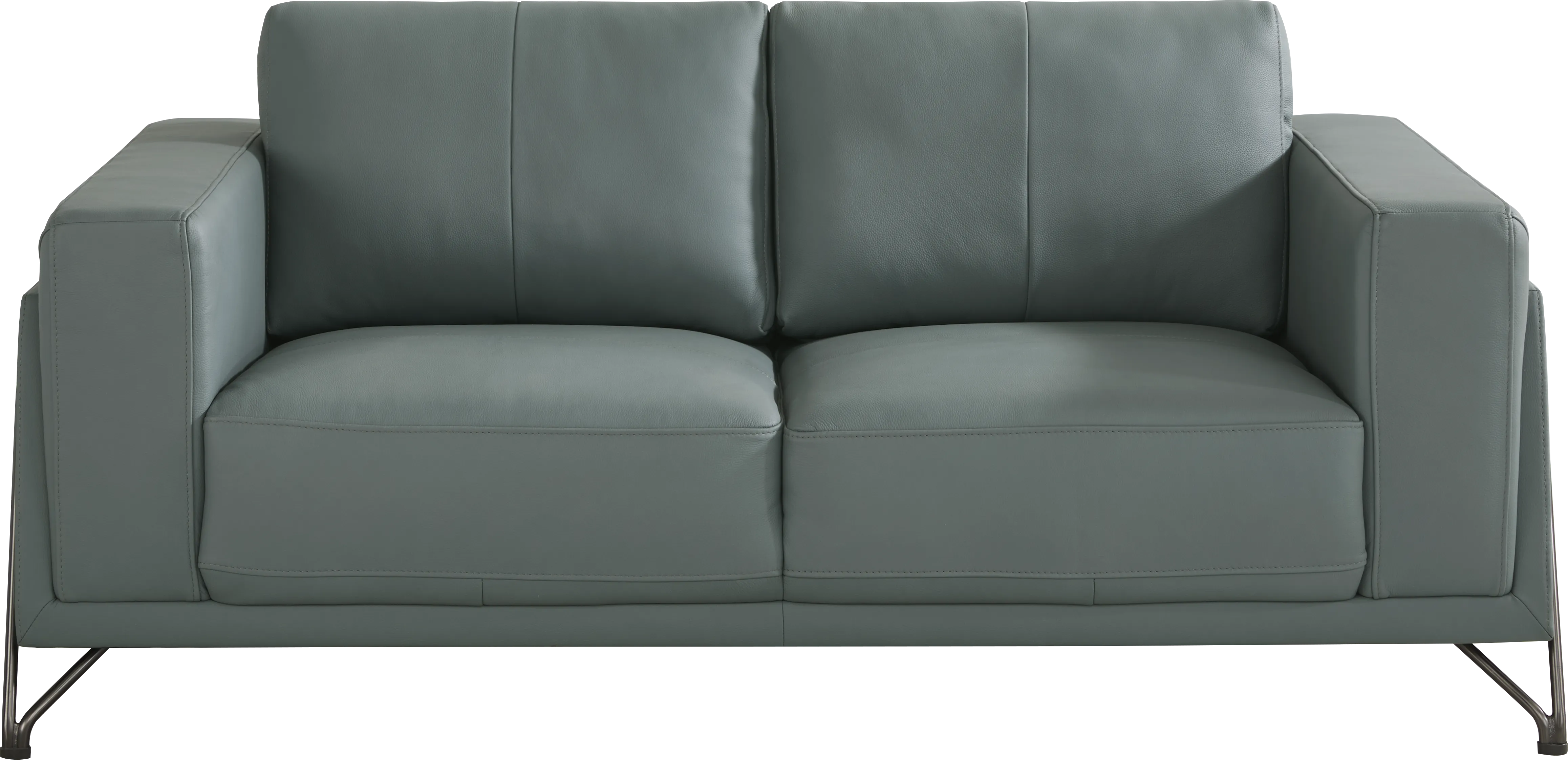 Camelot Slate Blue Leather 6 Pc Living Room - Thumbnail - Image 8