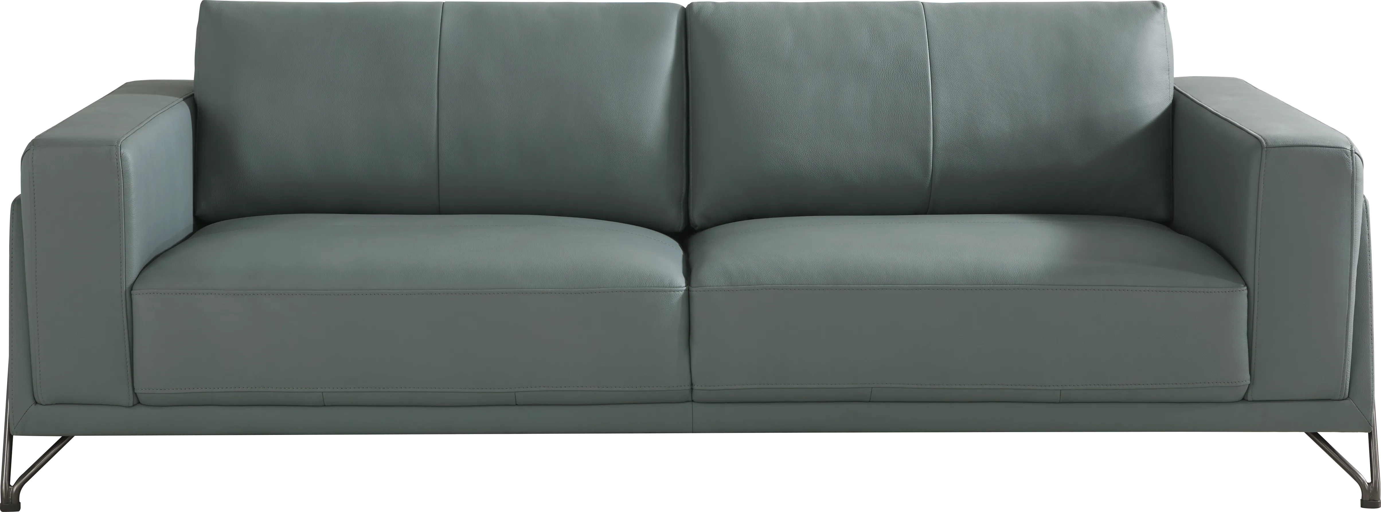 Camelot Slate Blue Leather Sofa - Thumbnail - Image 1