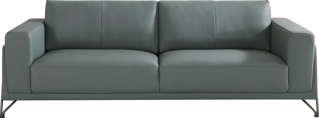 Camelot Slate Blue Leather Sofa