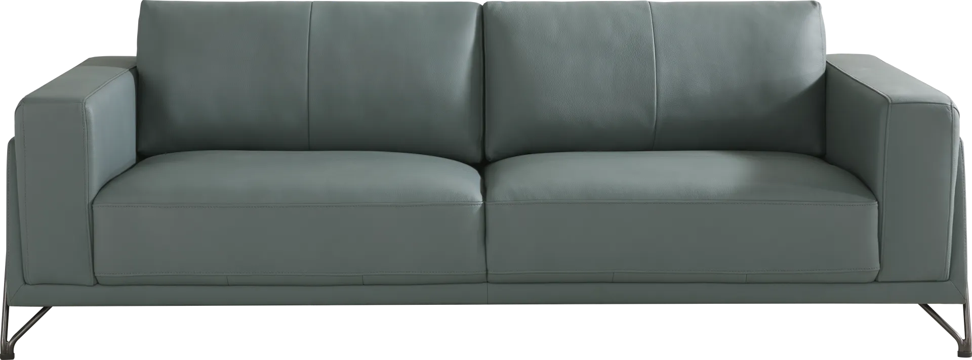 Camelot Slate Blue Leather Sofa - Image 1