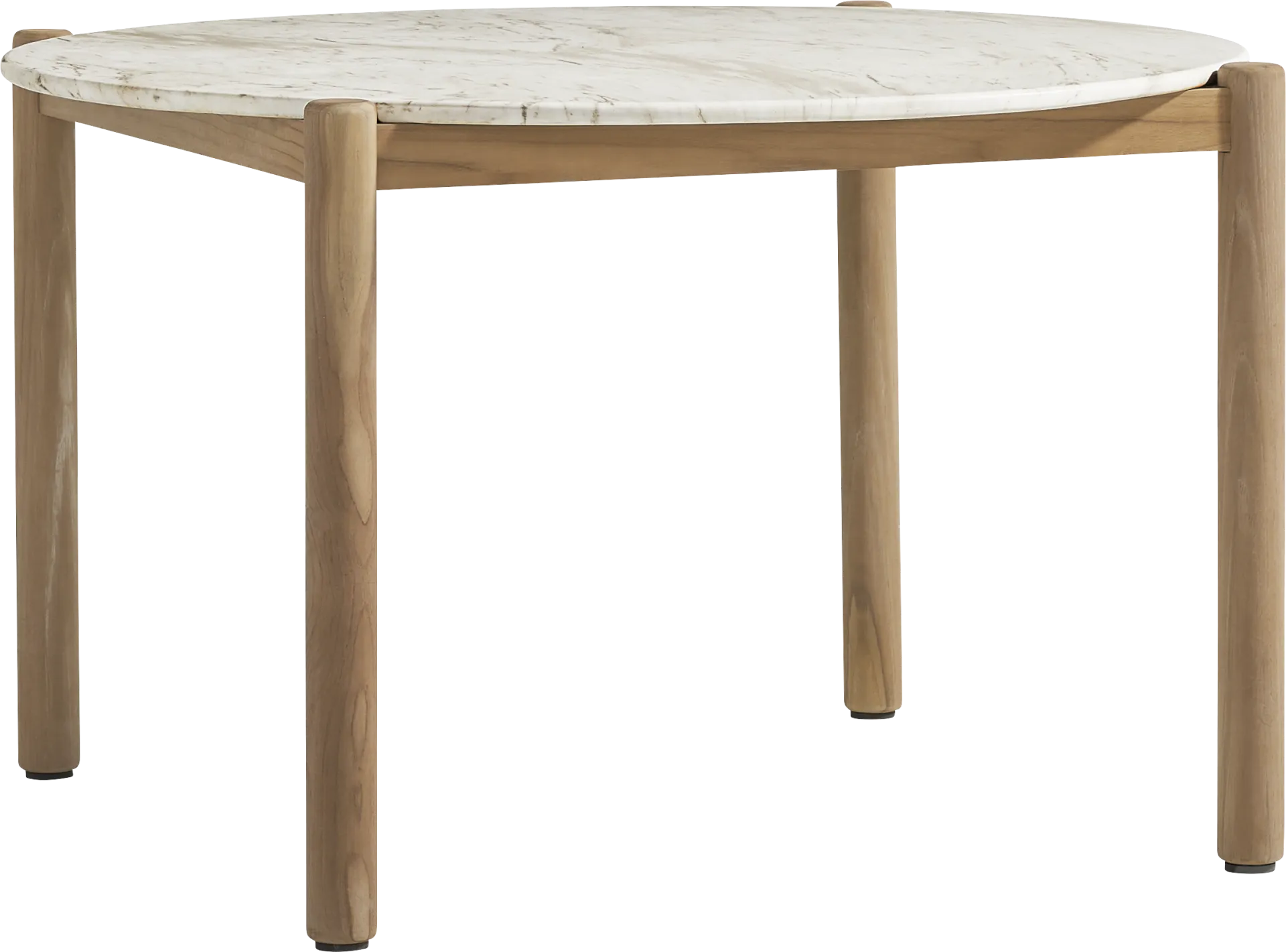 Koda White 47 in. Round Outdoor Dining Table - Image 1